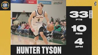 Hunter Tyson Drops 33 PTS & 10 REB In Dominant Grand Rapids Win!