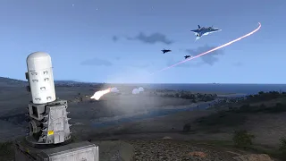 Ukraine C-Ram Defends Russian 5th Generation Fighter SU-57 Attacking City - ArmA 3