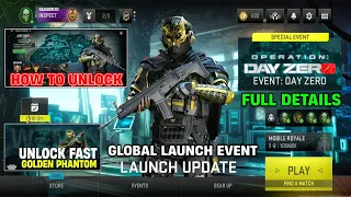 Warzone Mobile Global Launch Event is Here Operation Day Zero (Tips To Unlock Golden Phantom Fast)