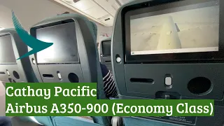 GREAT Cathay Pacific Airbus A350-900 Economy Class CX410 Hong Kong to Seoul Review