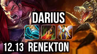 DARIUS vs RENEKTON (TOP) | 2.7M mastery, Legendary, 400+ games, 12/4/8 | KR Diamond | 12.13