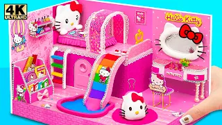 DIY Hello Kitty House with Rainbow Slide, Slime Pool and Recycled Toy Mini Bags 🐱 Satisfying DIY