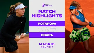 Anastasia Potapova vs. Naomi Osaka | 2022 Madrid Round 1 | WTA Match Highlights