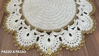 Sousplat TATI (Nova Pontuação) - Jogo Americano Redondo de crochê - Crochet Tutorial