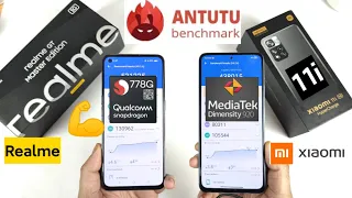 Realme GT ME vs Xiaomi 11i Antutu Test Comparison Snapdragon 778G vs Dimensity 920 🔥🔥🔥