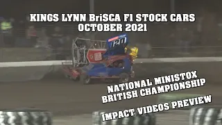 Kings Lynn BriSCA F1 Stock Cars and Ministox British October 2021 Impact Videos