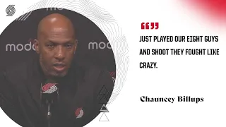 Chauncey Billups: "Just played our eight guys and shoot they fought like crazy."