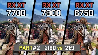 RX 6750 XT vs RX 7700 XT vs RX 7800 XT - Test in 14 Games at 2160p, 3440×1440 21:9