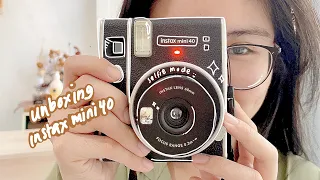 Unboxing instax mini 40, aesthetic camera