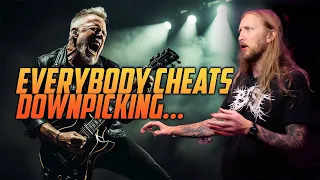 HETFIELD CHEATS WHEN DOWNPICKING