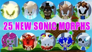 UPDATE - How to find ALL 25 NEW SONIC MORPHS in FIND THE SONIC MORPHS - Roblox