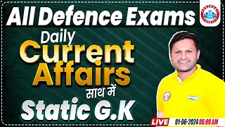 Daily Current Affairs, 01 June 2024 Current Affair, Static GK Class, Current Affairs by Sonveer Sir