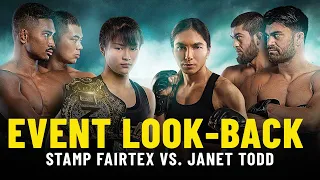 Stamp Fairtex vs. Janet Todd Event Look-Back | ONE Championship Up Close