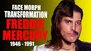 Freddie Mercury - Transformation (Face Morph Evolution 1946 - 1991)