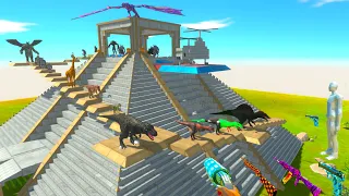 ! DEADLY PARKOUR! FPS PERSPECTIVE In PYRAMID - Animal Revolt Battle Simulator