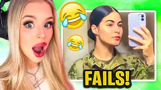 reacting to MILITARY FAILS #1