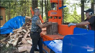 Ok! I’m Impressed! Big Eastonmade log splitter, gets it done