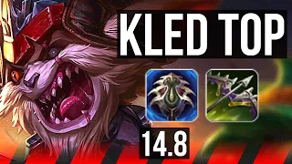 KLED vs RIVEN (TOP) | Quadra, 8 solo kills, 46k DMG, Rank 8 Kled, 20/4/5 | TR Grandmaster | 14.8