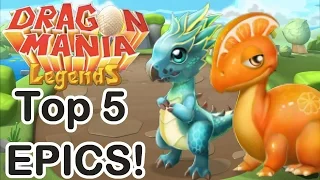 Top 5 Easiest EPIC Dragons to Breed for NEW PLAYERS! - Dragon Mania Legends