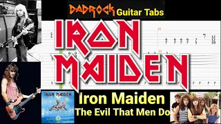 The Evil That Men Do - Iron Maiden - Guitar + Bass TABS Lesson (Request)