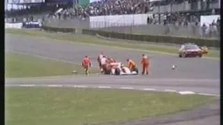 Ayrton Senna running out of fuel, Formula 1 British Grand Prix - Silverstone.