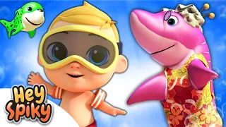 Baby Shark | Hey Spiky Nursery Rhymes & Kids Songs