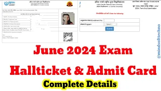 Breaking News IGNOU June 2024 Exam Hallticket Released 🔥 IGNOU June 2024 Exam Admit Card Release 😱