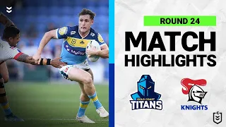 Gold Coast Titans v Newcastle Knights | Match Highlights | Round 24, 2022 | NRL