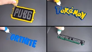 Game Brand Logo Pancake art - Pubg, Pokemon, Fortnite, Minecraft