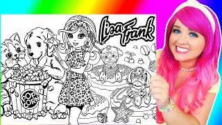 Coloring Lisa Frank Dogs, Donuts, Cats & Hippie Girl Rainbow Coloring Pages | Prismacolor Markers