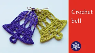 Crochet bell Christmas decoration
