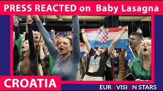 PRESS REACTION on Baby Lasagna "Rim Tim Tagi Dim" at First Semifinal  🇭🇷  Eurovision 2024 Croatia