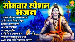 सोमवार भक्ति भजन : कर्पूर गौरम करुणावतारं, ॐ नमः शिवाय, महामृत्युंजय मंत्र, शिव अमृतवाणी व शिव आरती