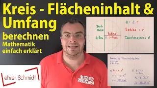 Kreis - Flächeninhalt und Umfang berechnen - typische Aufgaben | Lehrerschmidt