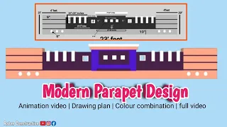 Morden Parapet Wall Design || 3D parapet wall design || video n. 651
