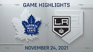 NHL Highlights | Maple Leafs vs. Kings - Nov. 24, 2021