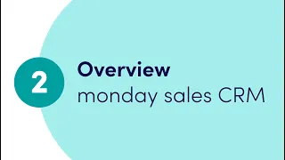 Getting started with monday sales CRM - Ch. 2 'Overview' | monday.com webinars