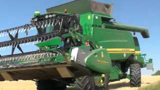 Gersten Dreschen mit John Deere der neuersten Generation in der Region der mittelfränkische Teil 2/2