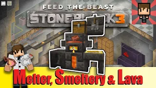 FTB STONEBLOCK 3 - Tinker's Melter to Smeltery & Lava - Tutorial EP06