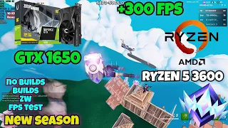 Fortnite FPS TEST on GTX 1650 and RYZEN 5 3600|Performance Mode|1080|benchmark|32 gb ram| Chapter 5