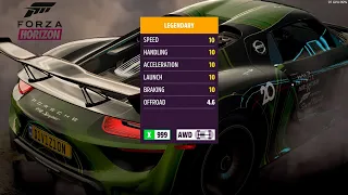 PORSHE 918 SPIDER Best Speed and Handling Tune Forza Horizon 5