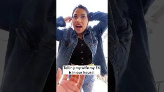 telling my wife MY EX is in our house! 🫣 #prank #funnyshorts #funnyvideos #shortsfeed