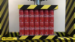 COCA COLA  VS 100 TON  EXPERIMENT - HYDRAULIC PRESS