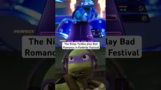 Ninja Turtles play Fortnite Festival #fortnite #ninjaturtles #tmnt #badromance #ladygaga #gaming