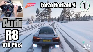 Forza Horizon 4 - AUDI R8 V10 PLUS (720 HP) | Logitech G29 Steering Wheel Gameplay (Snow Drifting)