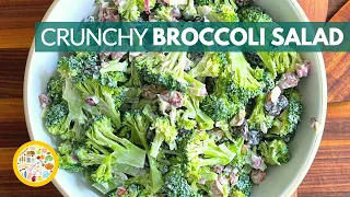 RAW BROCCOLI SALAD is the TOTALLY TASTY, SUPER COOL SOLUTION to a SCORCHING HOT DAY.
