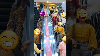 Escalator funny prank 🤪 #shorts #funny #comedy #viralvideos #trending #youtubeshorts #shortsviral