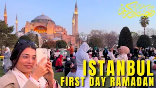 First Day Of Ramadan In Istanbul Thousands Of People Iftar Time Walking Tour