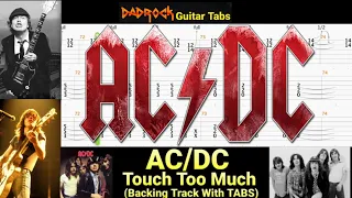 Touch Too Much - AC/DC - Guitar + Bass Backing Track With TABS