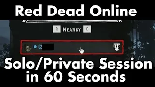 Red Dead Online Solo Lobby in 60 Seconds 2022 (+Private Session With Friends) 100% Reliability RDR2